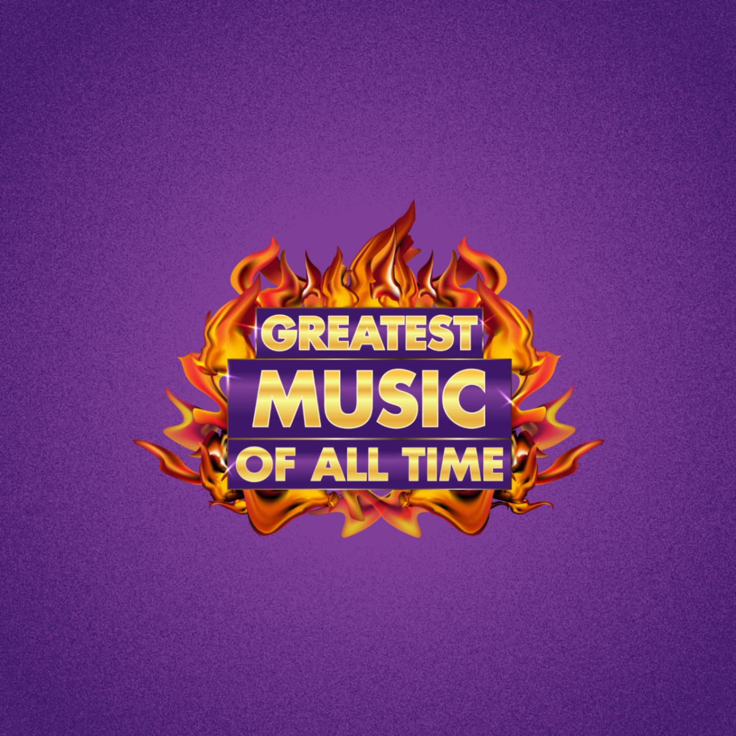 Greatest Music of All Time Podcast logo.